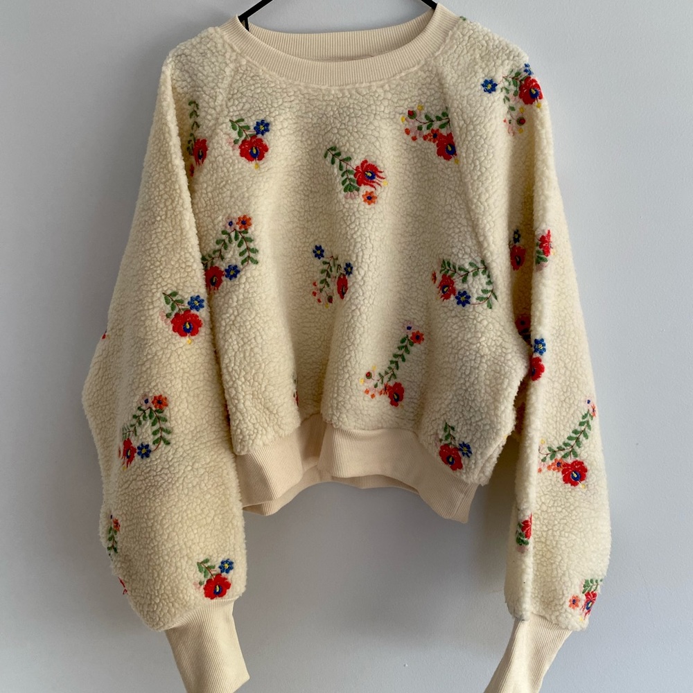 Urban Outfitters Sherpa Long Sleeve Sweater